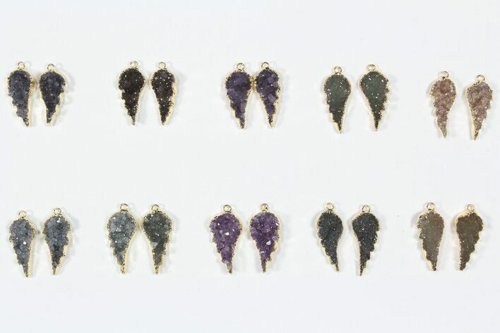 Lot: Amethyst Slice Pendants/Earrings - Pairs #84094